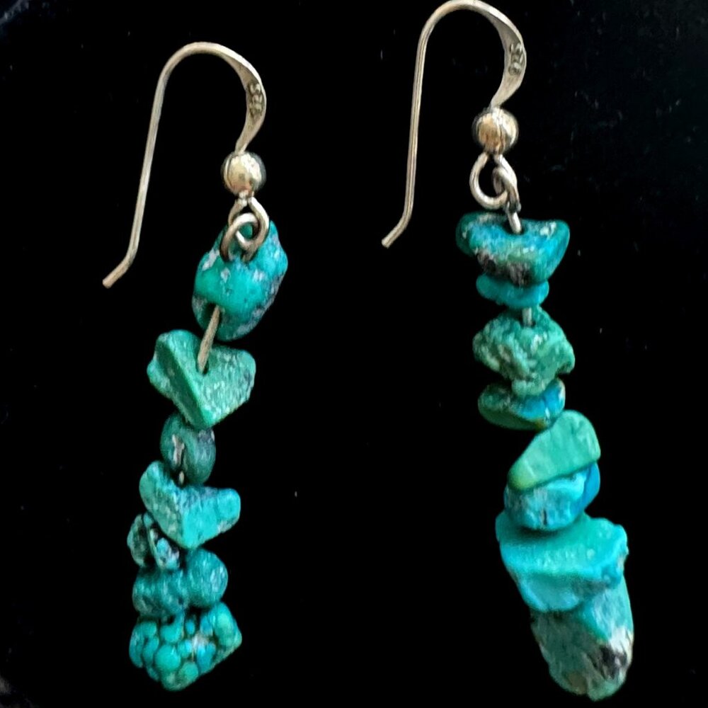 Turquoise Chip Earrings